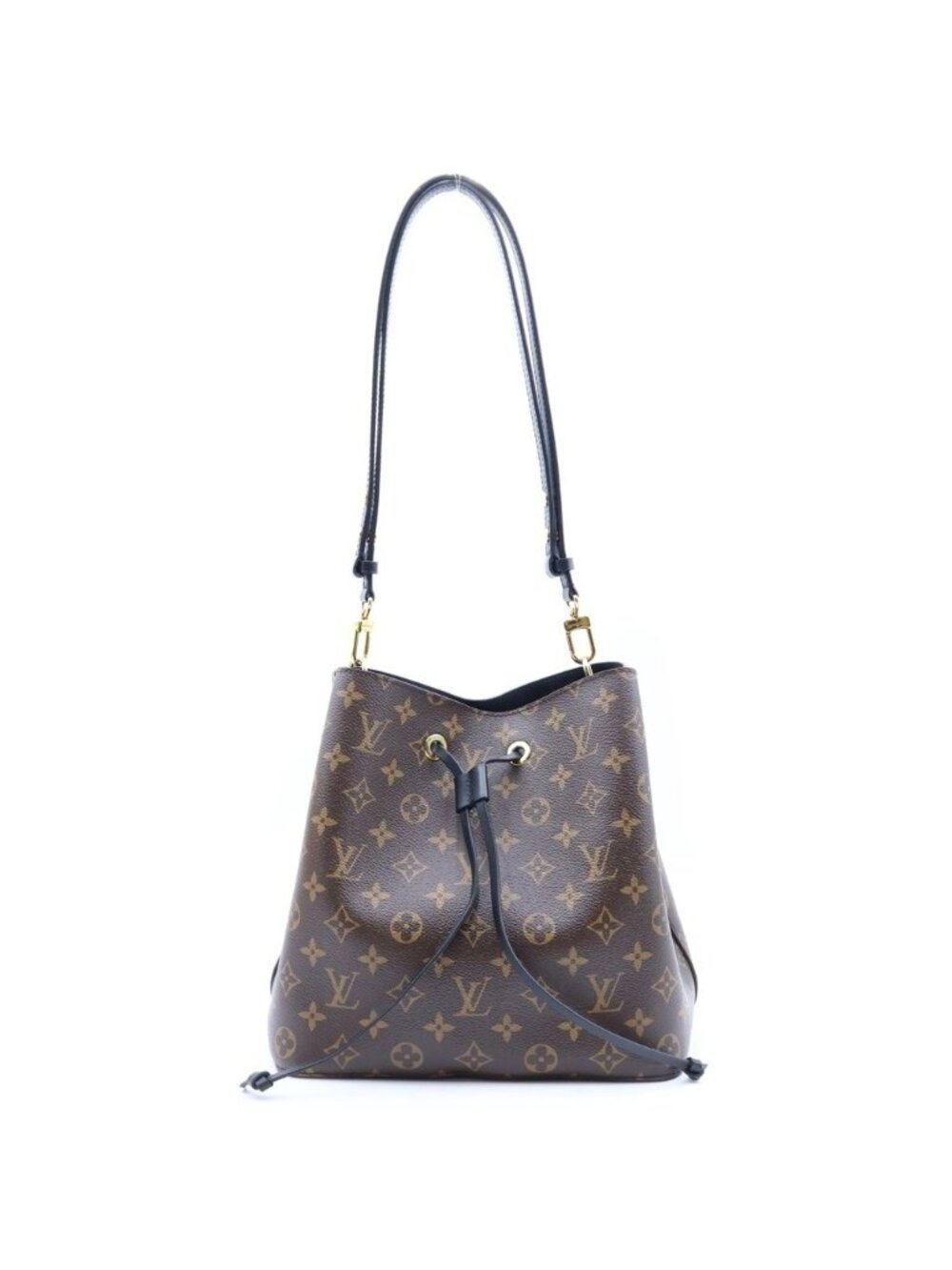 Louis Vuitton Monogram Neo Noe PM Shoulder Bag Brown Leather